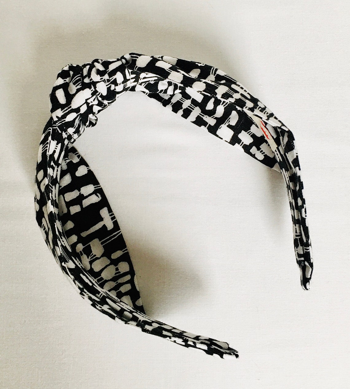 Knot Headband Black And White Headband For Women Monochrome Etsy