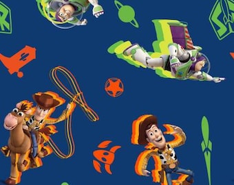 Disney Pixar Toy Story Buzz & Woody Fabric, Springs Creative Fabrics, 100% cotton
