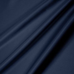 Navy Blue Silky Solid Satin Fabric, 1/2 yard, Shannon Fabrics, 100% polyester