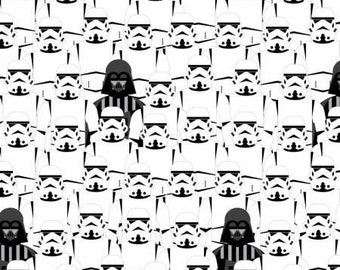 Star Wars Storm Trooper and Vader Fabric, Camelot Fabrics, 100% cotton