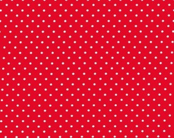 Pinhead Polka-dot Red Fabric, Michael Miller Fabrics, 100% cotton