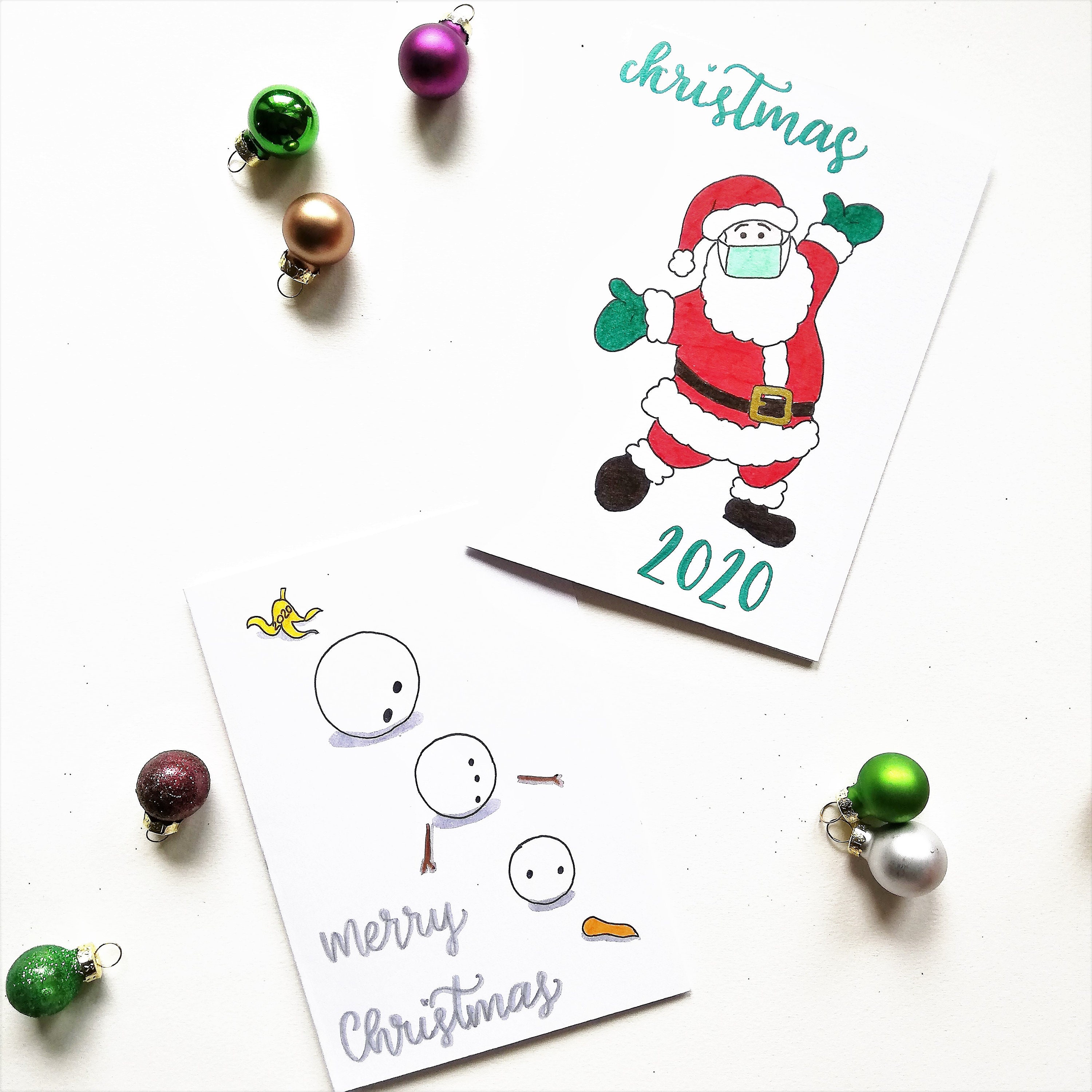 Tarjetas de Navidad hechas a mano | Etsy
