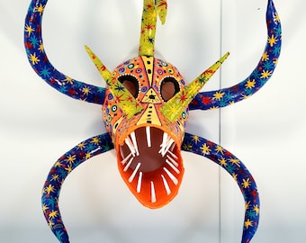 Paper mache vejigante mask, Puerto Rico