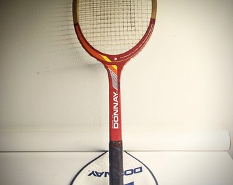 ドネー ファイバーウッド テニスラケット ヴィンテージ 1970年代のビンテージ中古木製テニスラケット ドネイ「SMASHER CUP
