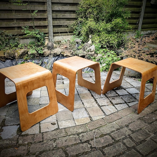 REFURBISHED! Ikea Benjamin Vintage Plywood Ikea Stool Benjamin by