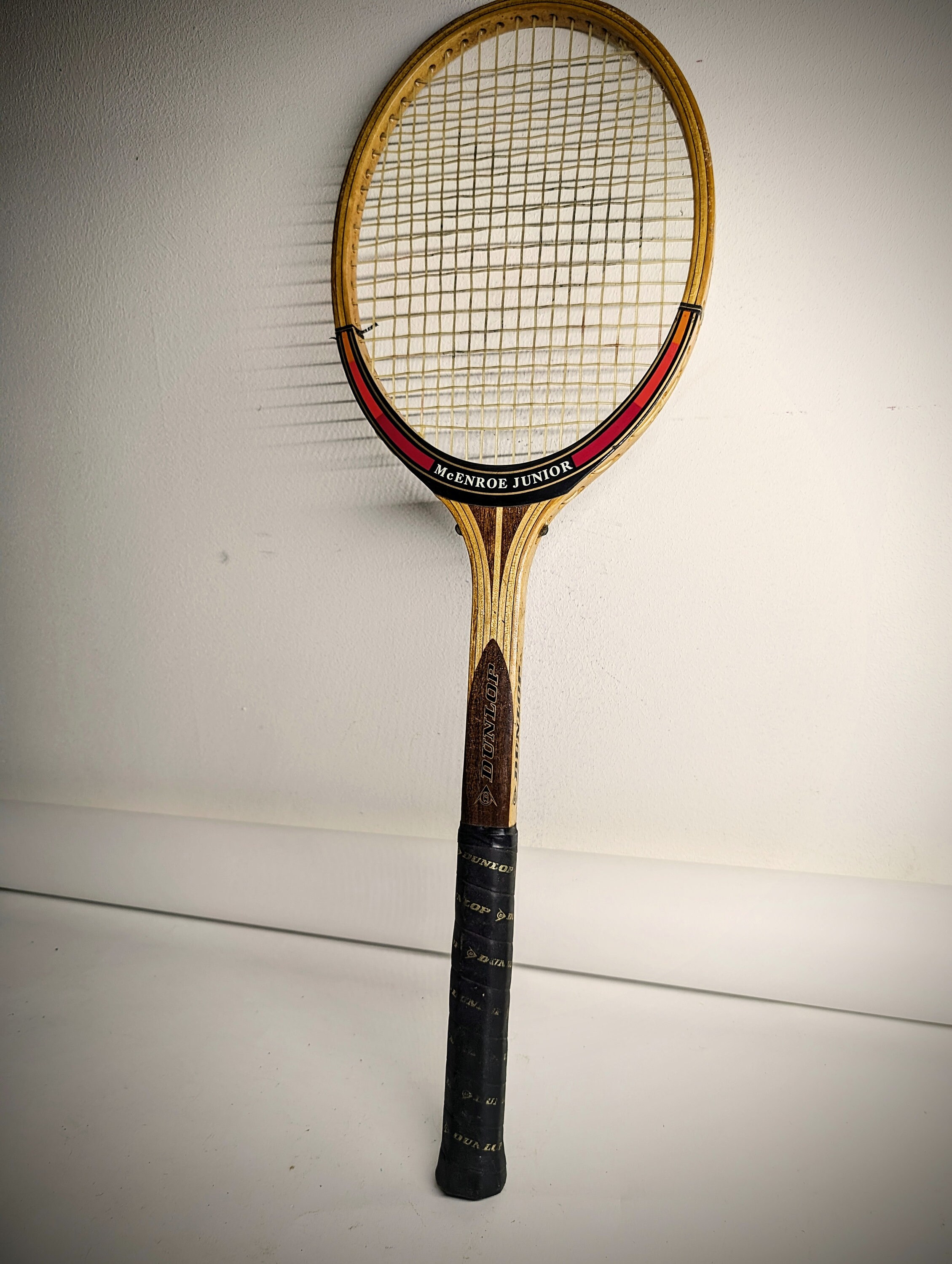 Raquette de Tennis vintage Dunlop années 80 époque John McEnroe