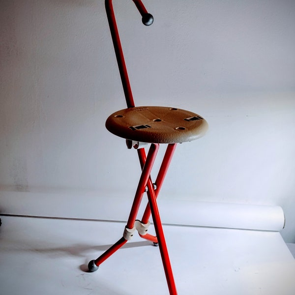 Ulisse Ivan Loss vintage stool crutch Italian design 1981 sandrigarden
