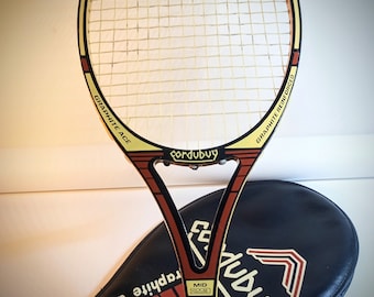 Beautifull mint condition Cordubuy Graphite ACE vintage tennis racket maple Ash Graphite reinforced original cover