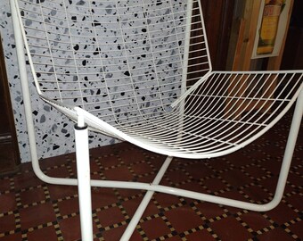 Ikea Jarpen vintage wire chair by Niels Gammelgaard white wire chair- not the remake, REAL vintage