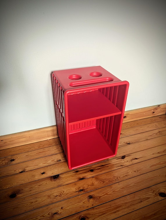 RARE Vintage IKEA DIDRIK Red Bedside / Storage / Side Table