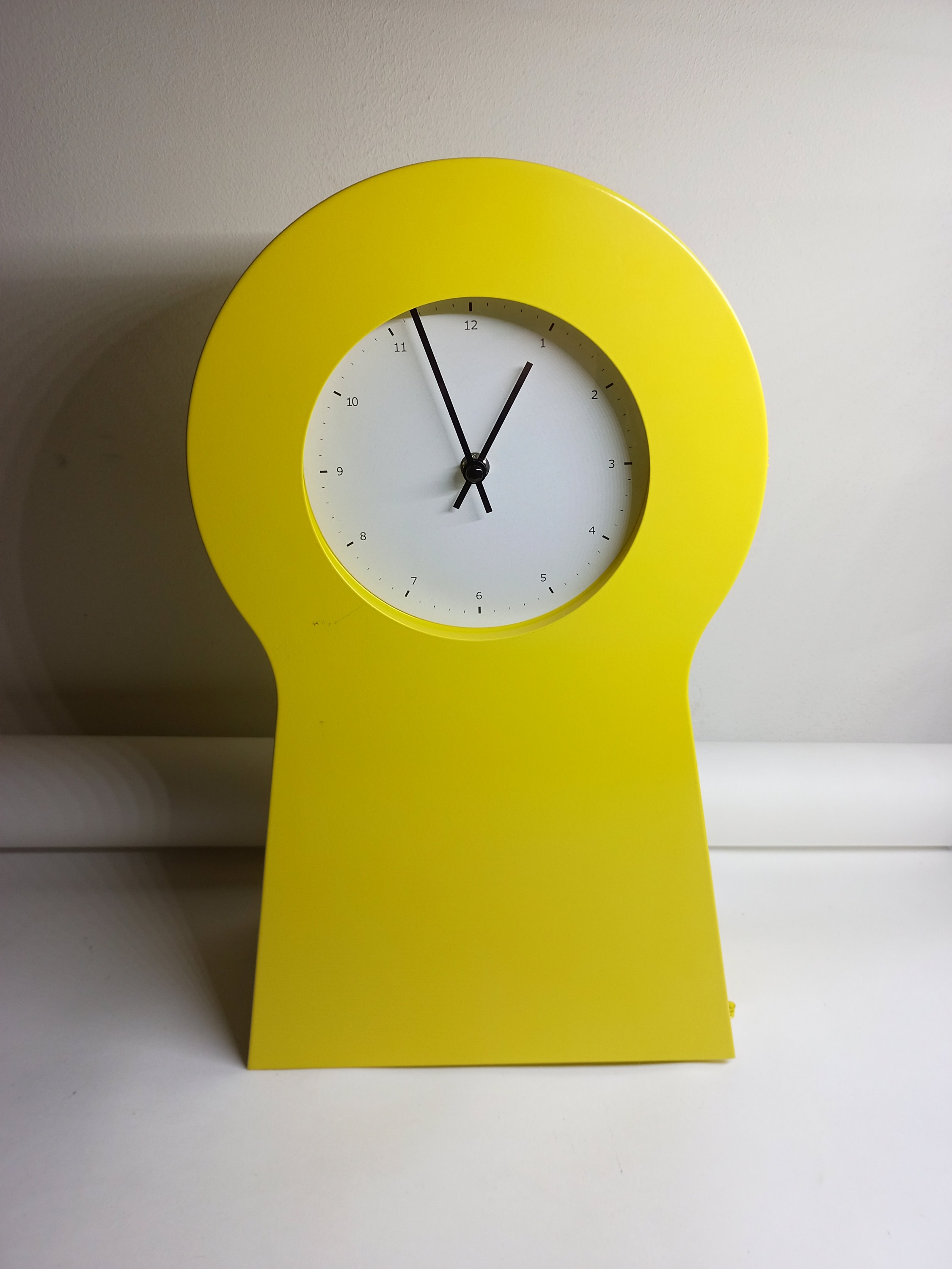 廃盤品 IKEA PS 1995 収納付き　置き時計　ポストモダン　イエロー Vintage IKEA PS 1995 Metal Clock and Cabinet Yellow Custom Listing