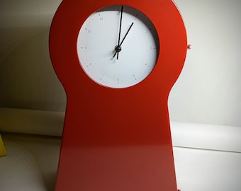 Horloge et armoire en métal vintage IKEA PS 1995 Rouge