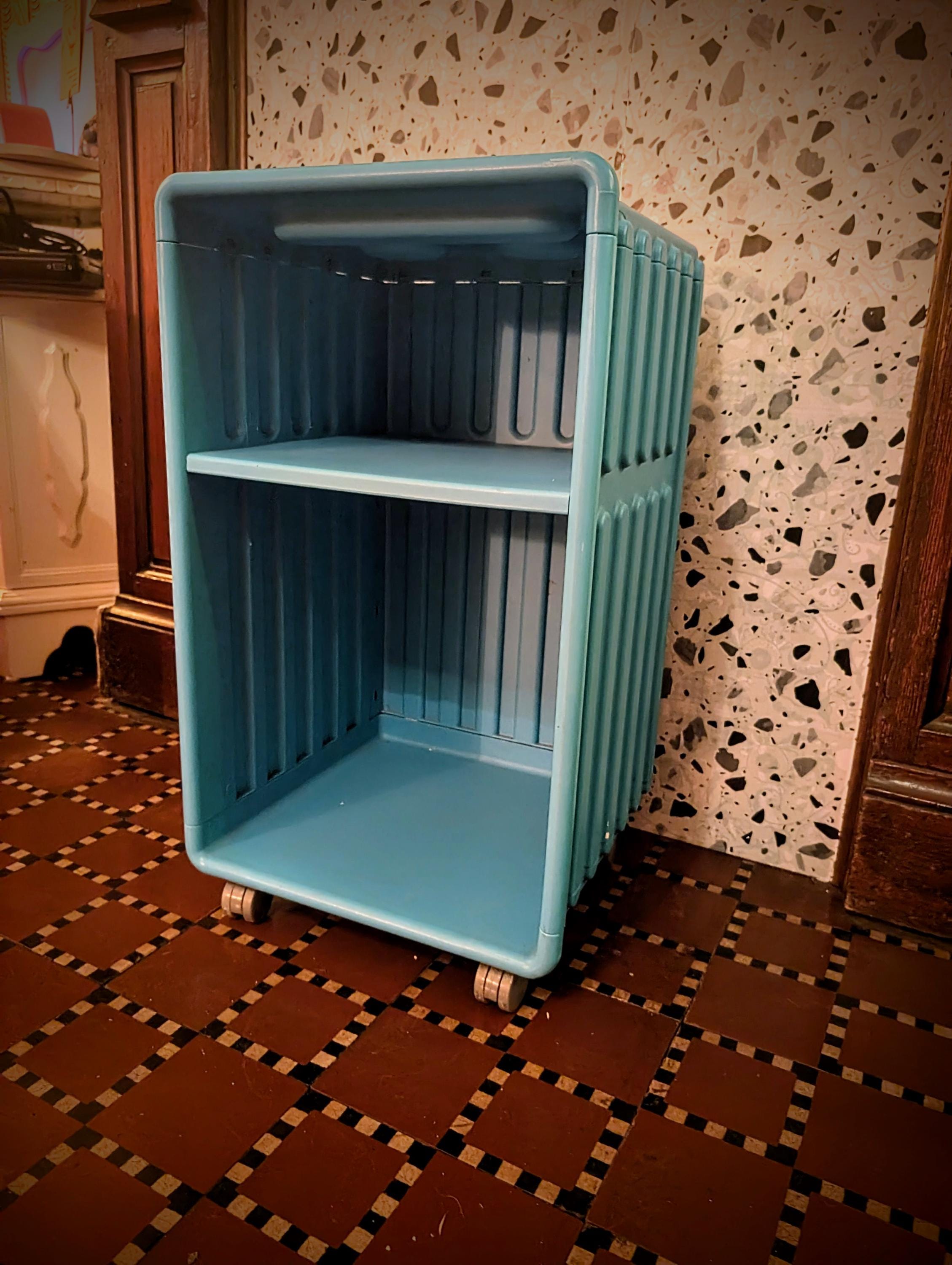 RARE Blue Vintage IKEA DIDRIK Bedside / Storage / Side Table