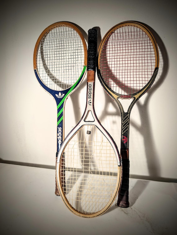 Set of 3 Vintage ADIDAS Tennis Rackets Ads 030+ 073+075