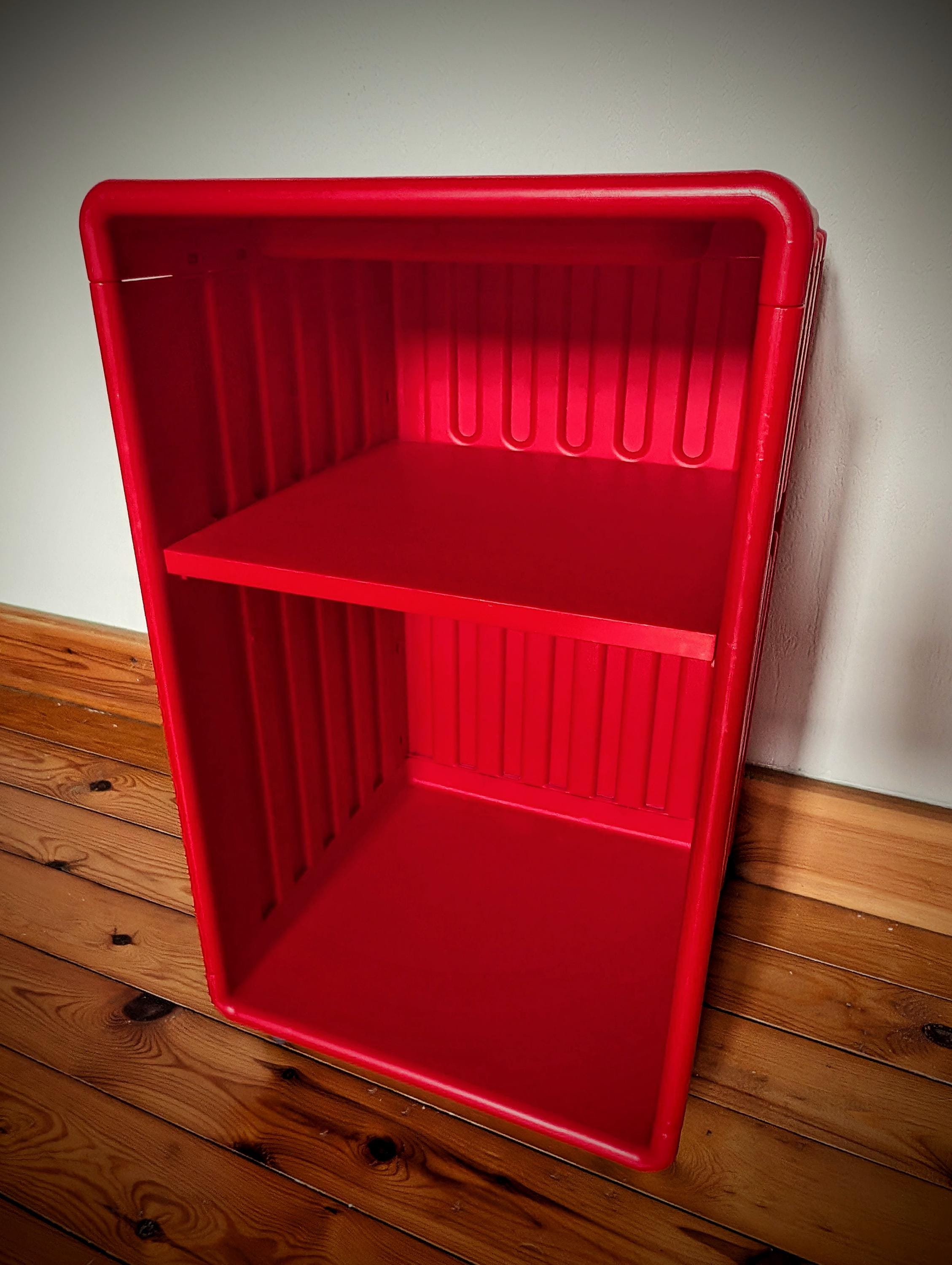 RARE Vintage IKEA DIDRIK Red Bedside / Storage / Side Table