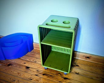RARE Moss Green Vintage IKEA DIDRIK Bedside / Storage / Side Table