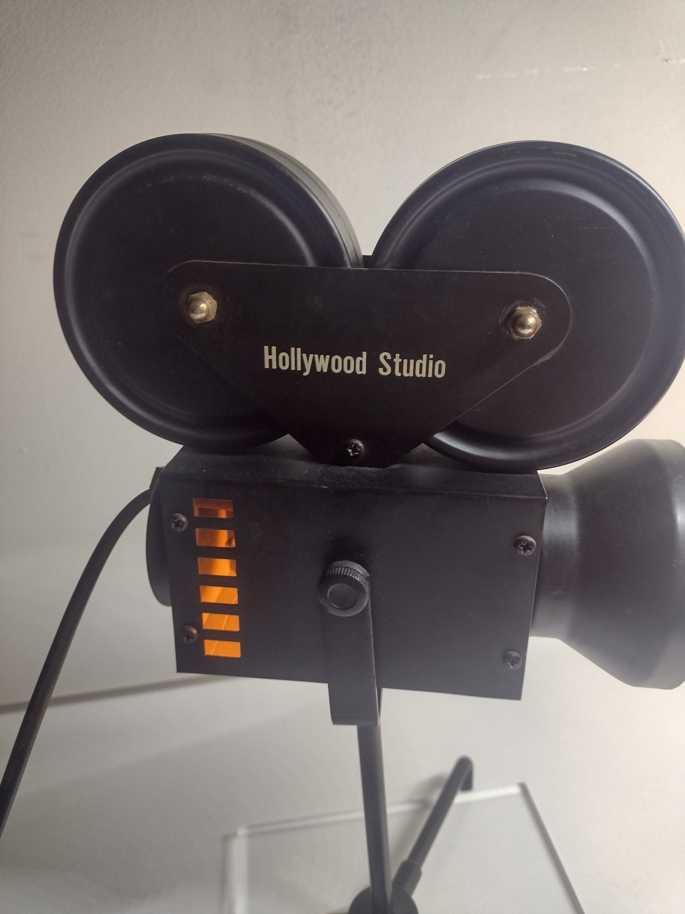 Vintage Hollywood Studio Table Light Faux Movie Camera Reel