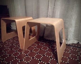 IKEA ベンジャミン ヴィンテージスツール サイドテーブル 2脚セット