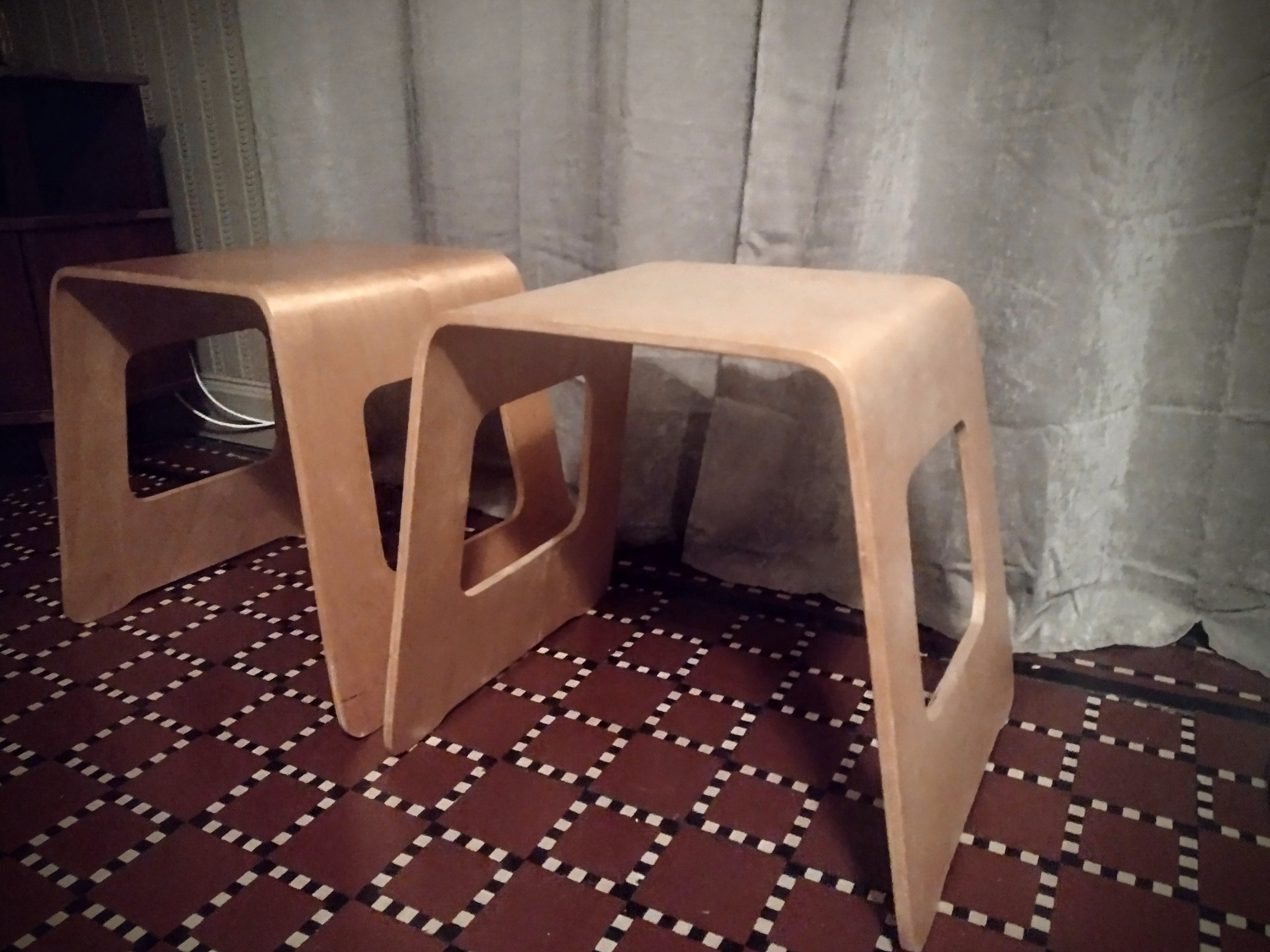 2X Ikea Benjamin Vintage Stool-side Table- (set of TWO) Rare