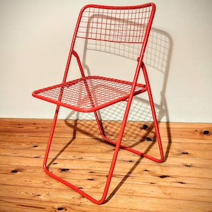 IKEA – Rappen – Ikea Ted -Net Chair – RED – Niels Gammelgaard – 1976 good vintage condition! Awesome color -rare-