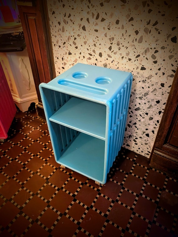 RARE Blue Vintage IKEA DIDRIK Bedside / Storage / Side Table