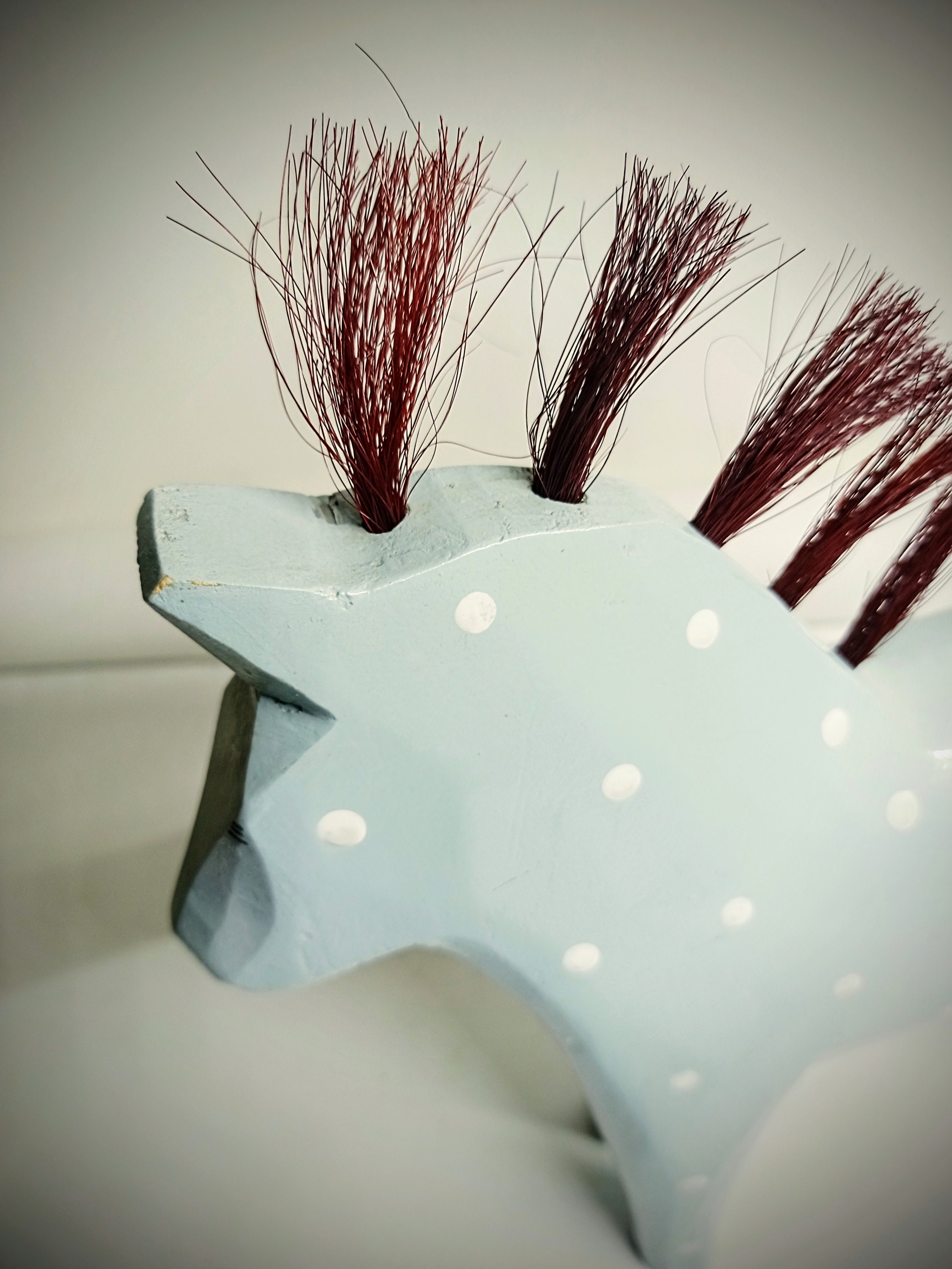 IKEA STOLLE ダーラホース 青 水玉 ヴィンテージ 木馬 北欧雑貨