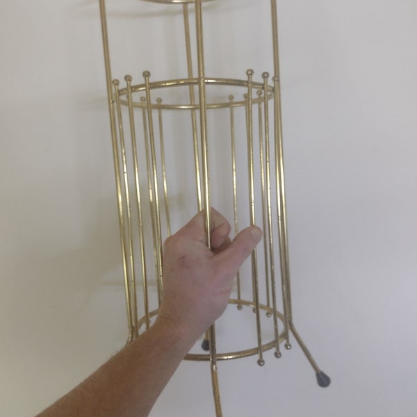 Victorian Brass Umbrella stand vintage brass gold mid century