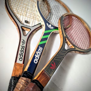 Lot De 3 Raquettes De Tennis Anciennes - Déco Vintage Authentique