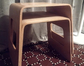 IKEA ベンジャミン ヴィンテージスツール サイドテーブル 2脚セット