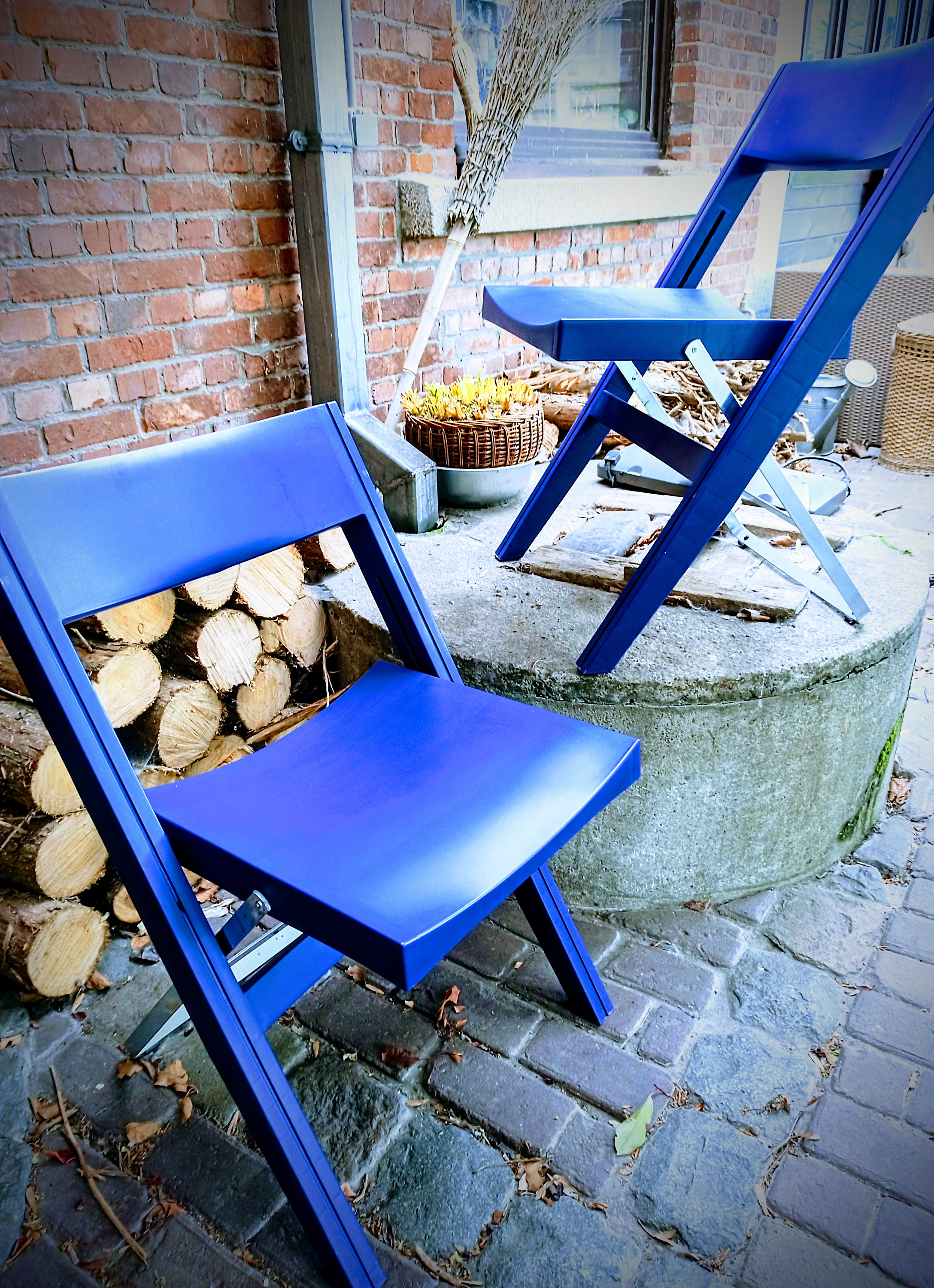 Rare Vintage Ikea Studio Copenhagen Chair BLUE Niels Gammelgaard