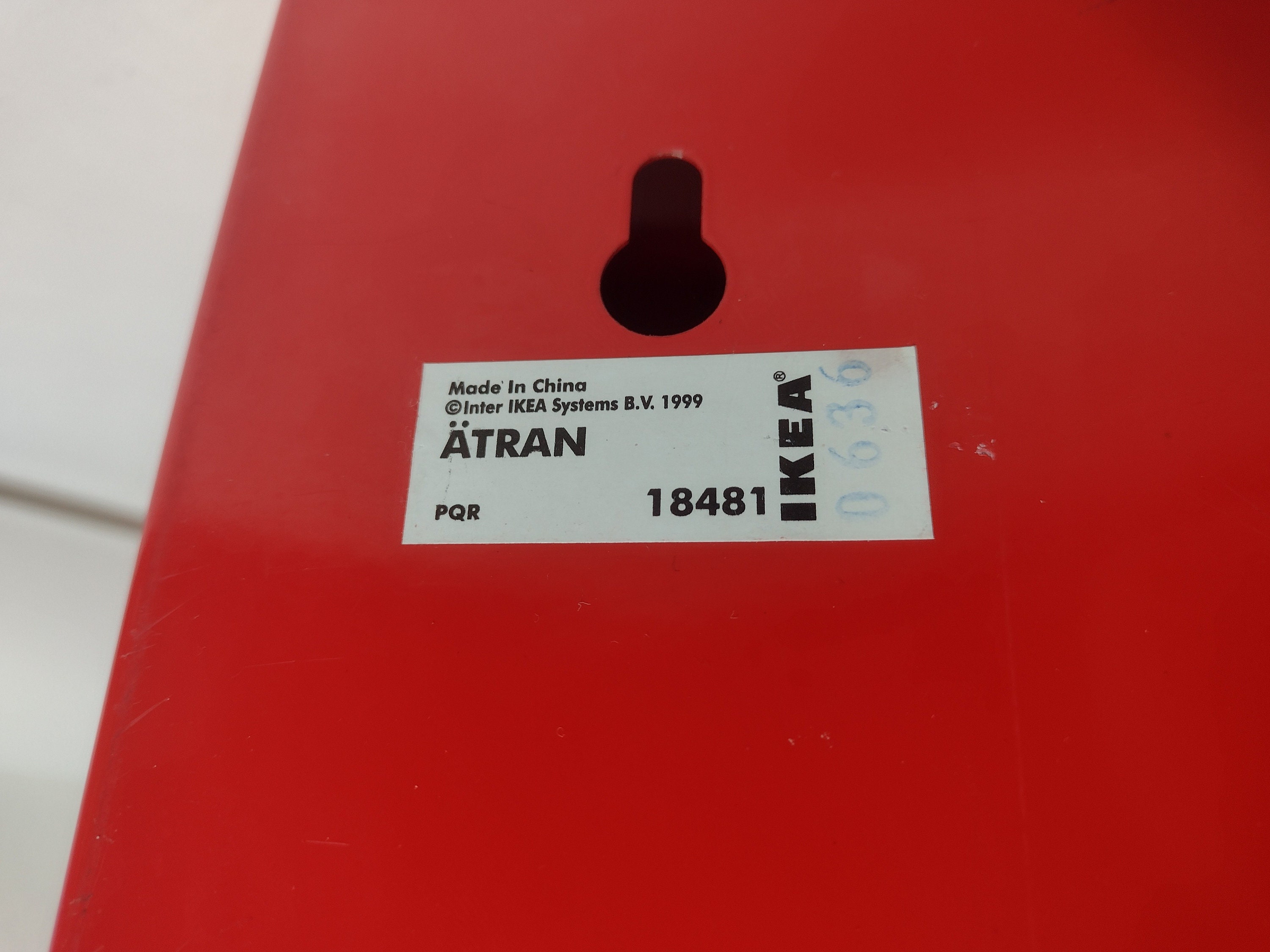 RARE RED Ikea 1990's Icon Design Medicine Cabinet Atran Eva