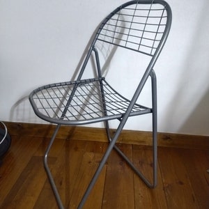 Vintage Åland folding chair by Niels Gammelgaard for Ikea, 1970s beautyfull vintage condition Gray original color