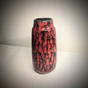 Vintage W.Germany Scheurich Vase no. 203-26 Red-black Rare Good condition 26cm