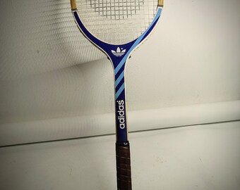 Vintage ADIDAS BLUE Tennis Racket Junior Rare. Cool Deco or Use Etsy