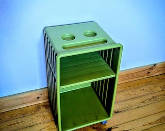 RARE Moss Green Vintage IKEA DIDRIK Bedside / Storage / Side Table