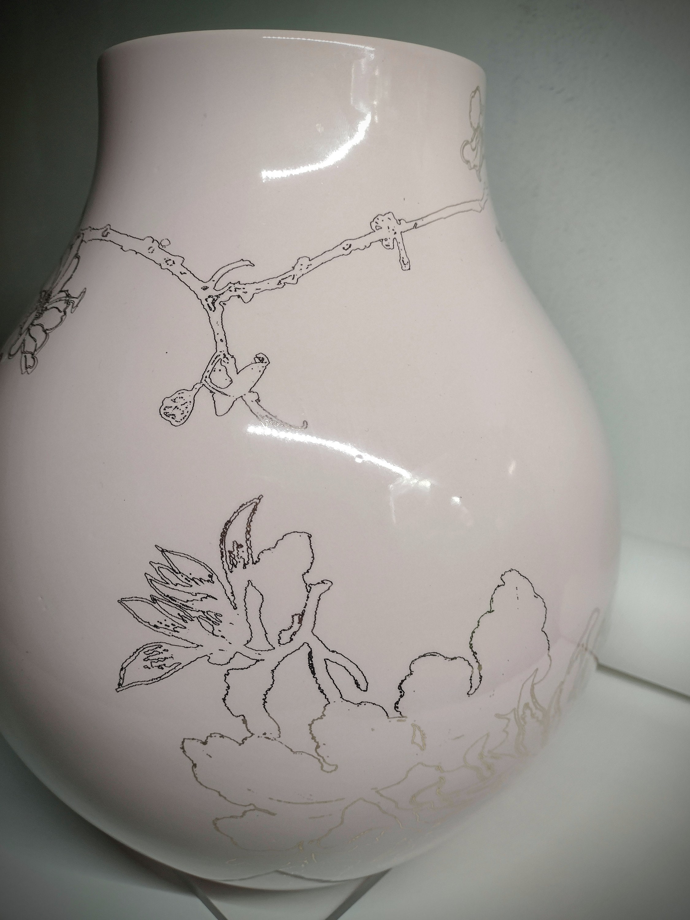 希少な大型IKEA JONSBERG セラミック花瓶、ヘラ・ヨンゲリウス