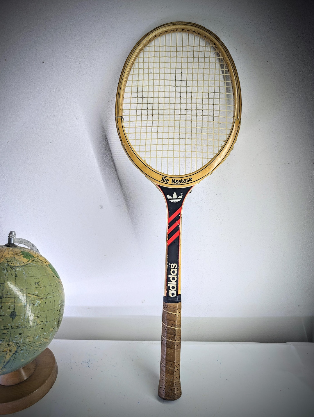 Nada Origin Racket Vintage ADIDAS Tennis Racket Nastase Ads 040 Red&black Rare Good ...
