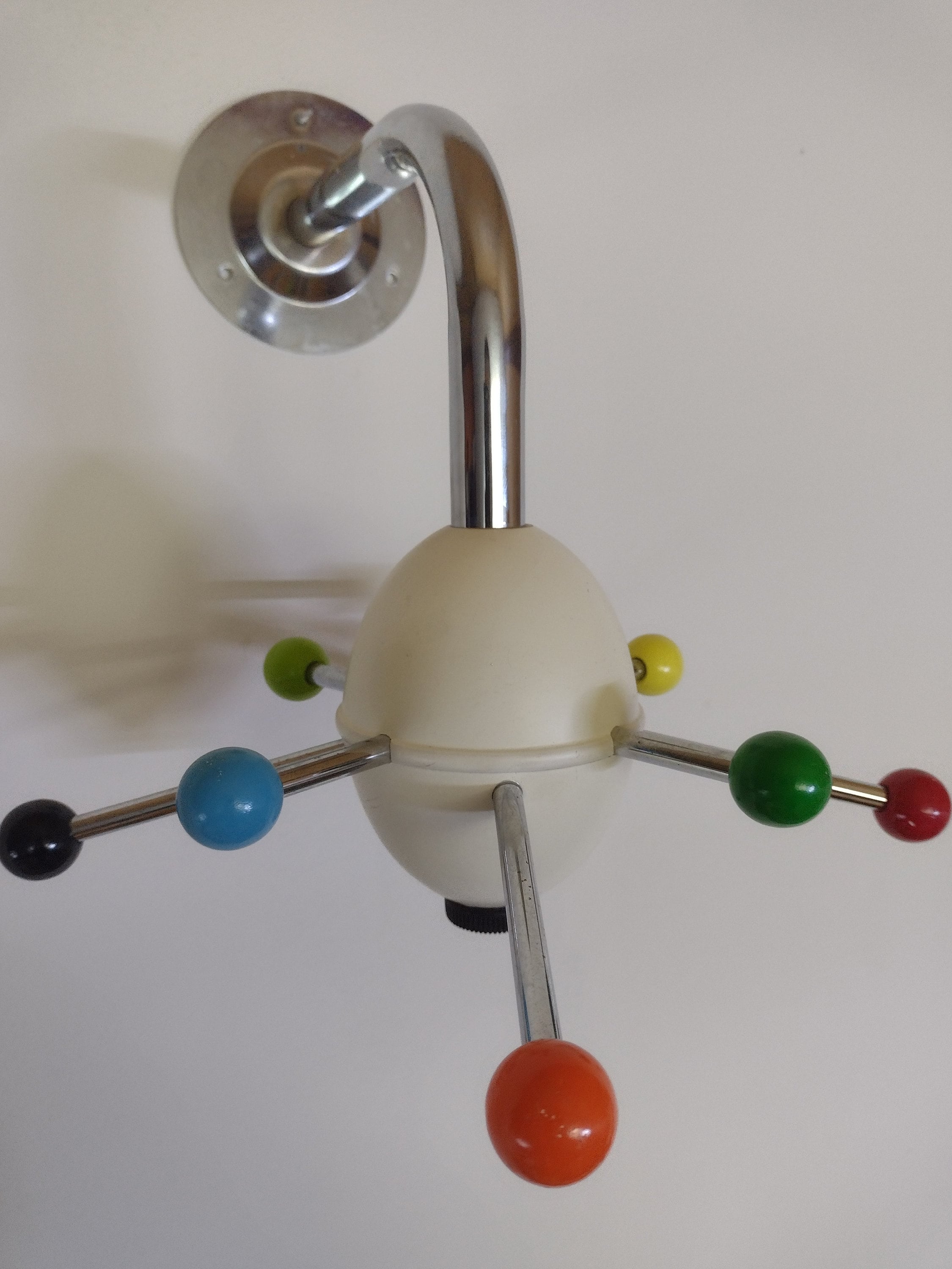 Vintage Ikea SPUTNIK Coat Rack Space Age Multi Color Rare