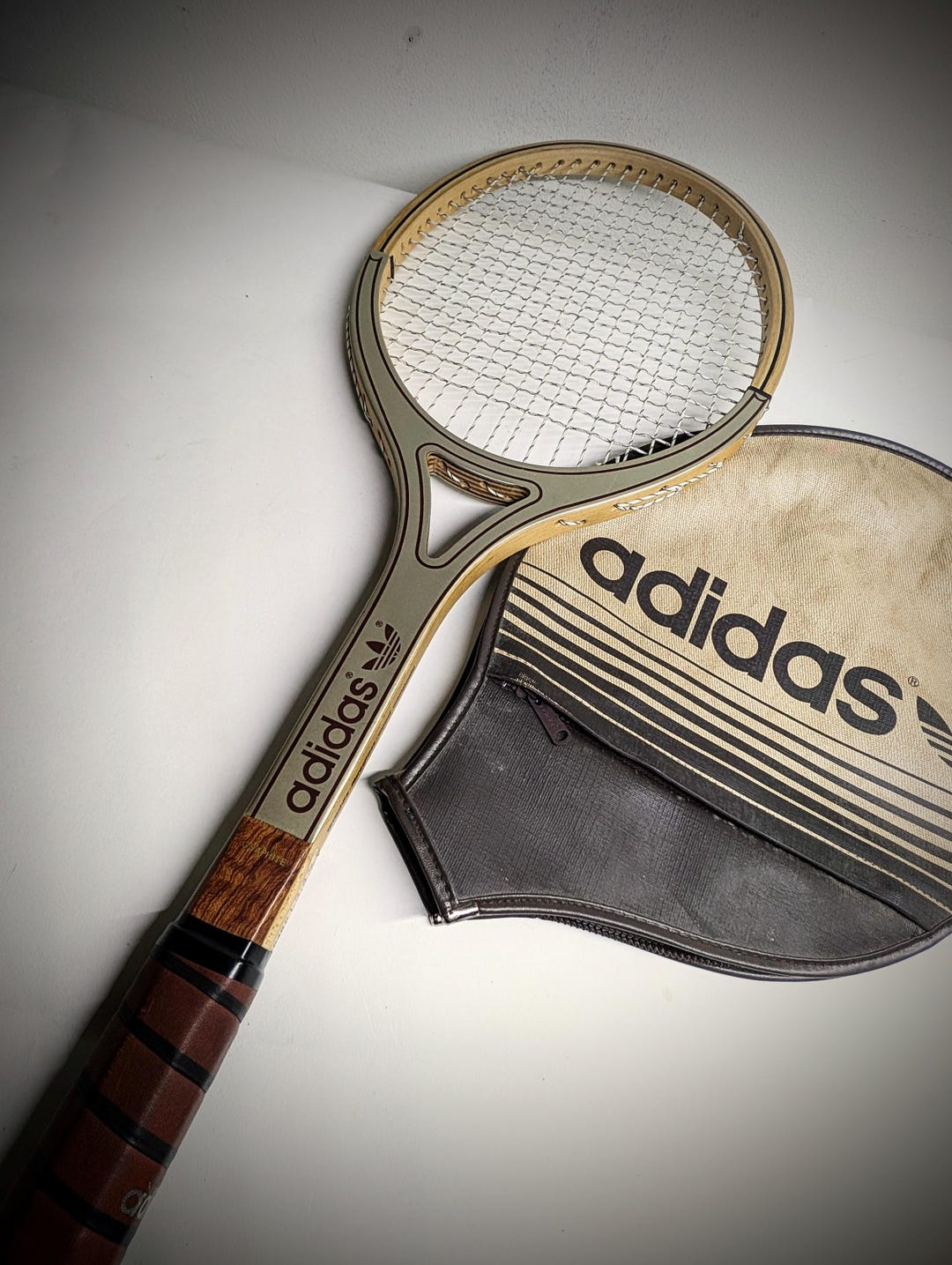 Vintage ADIDAS Tennis Racket MISTRAL Ads 074 *rare With Sleeve