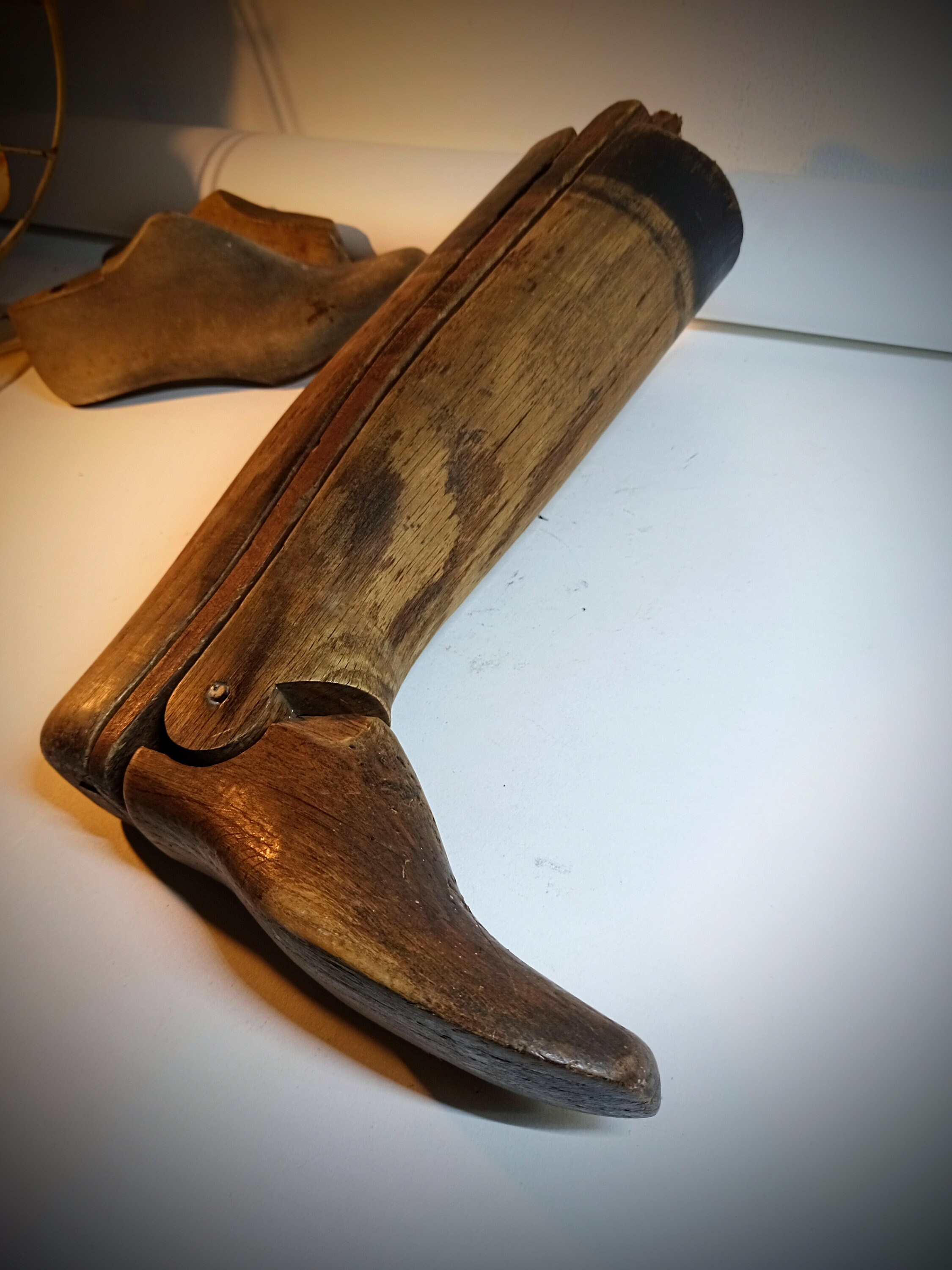 Antique wooden boot mold Antique Wood Boot Forms Riding Boots Collectible Farmhouse deco 1850/1900