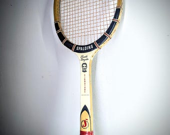 Vintage Spalding Pancho Gonzales autographe fibre soudée