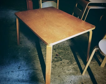 Vintage Alvar Alto Style Berch  Alvar Alto Style Bentwood table legs  Coffee Table/ side table/ salon 50x60x80cm