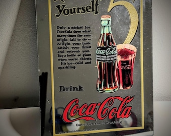 Coca Cola Stained Glass Panel - Etsy