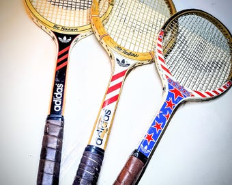 ヴィンテージ木製SLAZENGERテニスラケット2本の素敵なセット