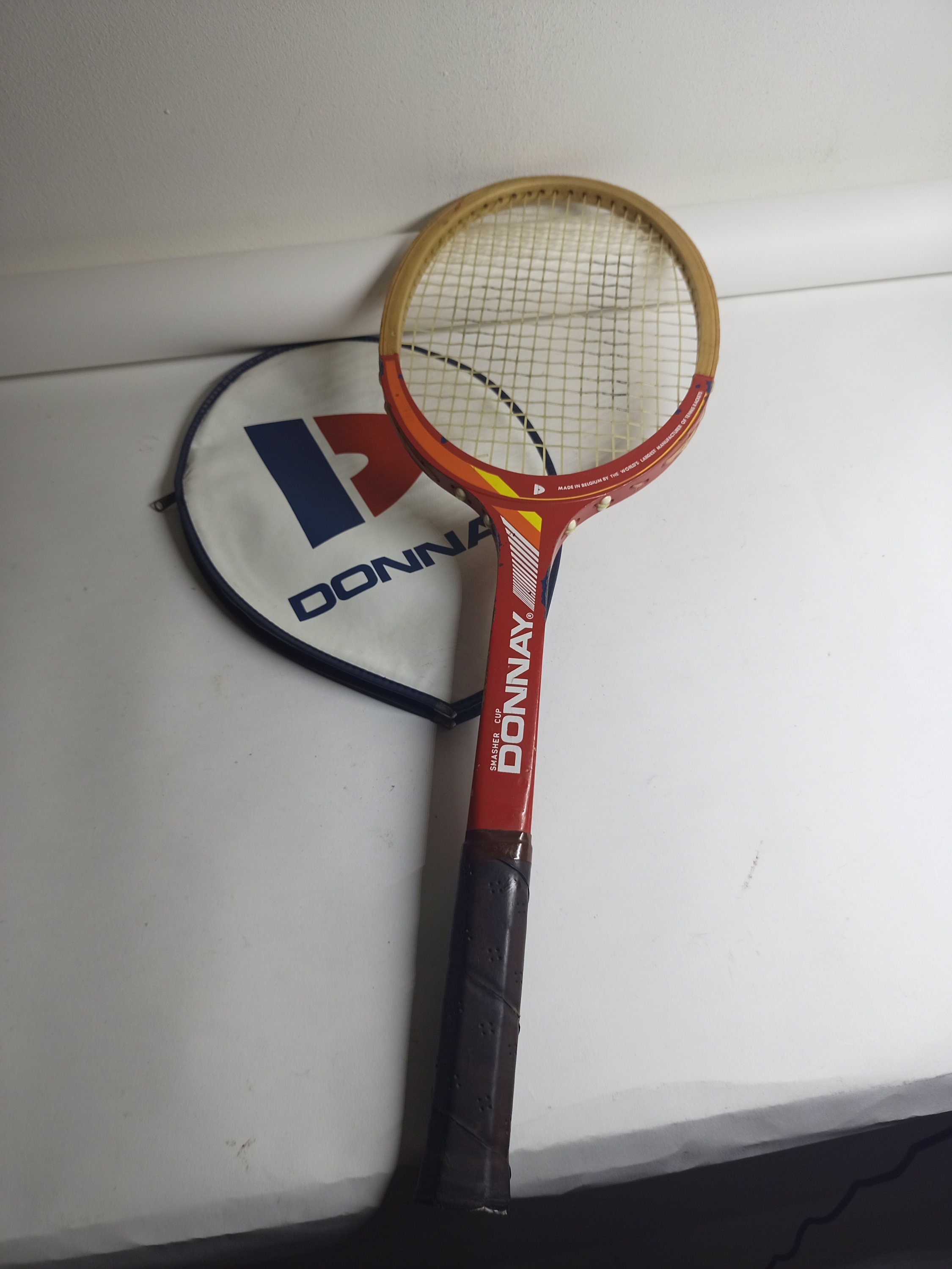 1970年代のビンテージ中古木製テニスラケット ドネイ「SMASHER CUP