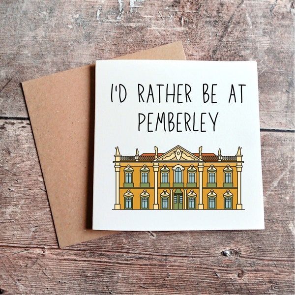 Pride and Prejudice Birthday Card Etsy