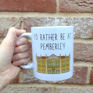 I'd Rather Be At Pemberley Mug | Jane Austen | Pride and Prejudice | Mr Darcy | Jane Austen Gift | Pride & Prejudice Gift | Mr Darcy Mug