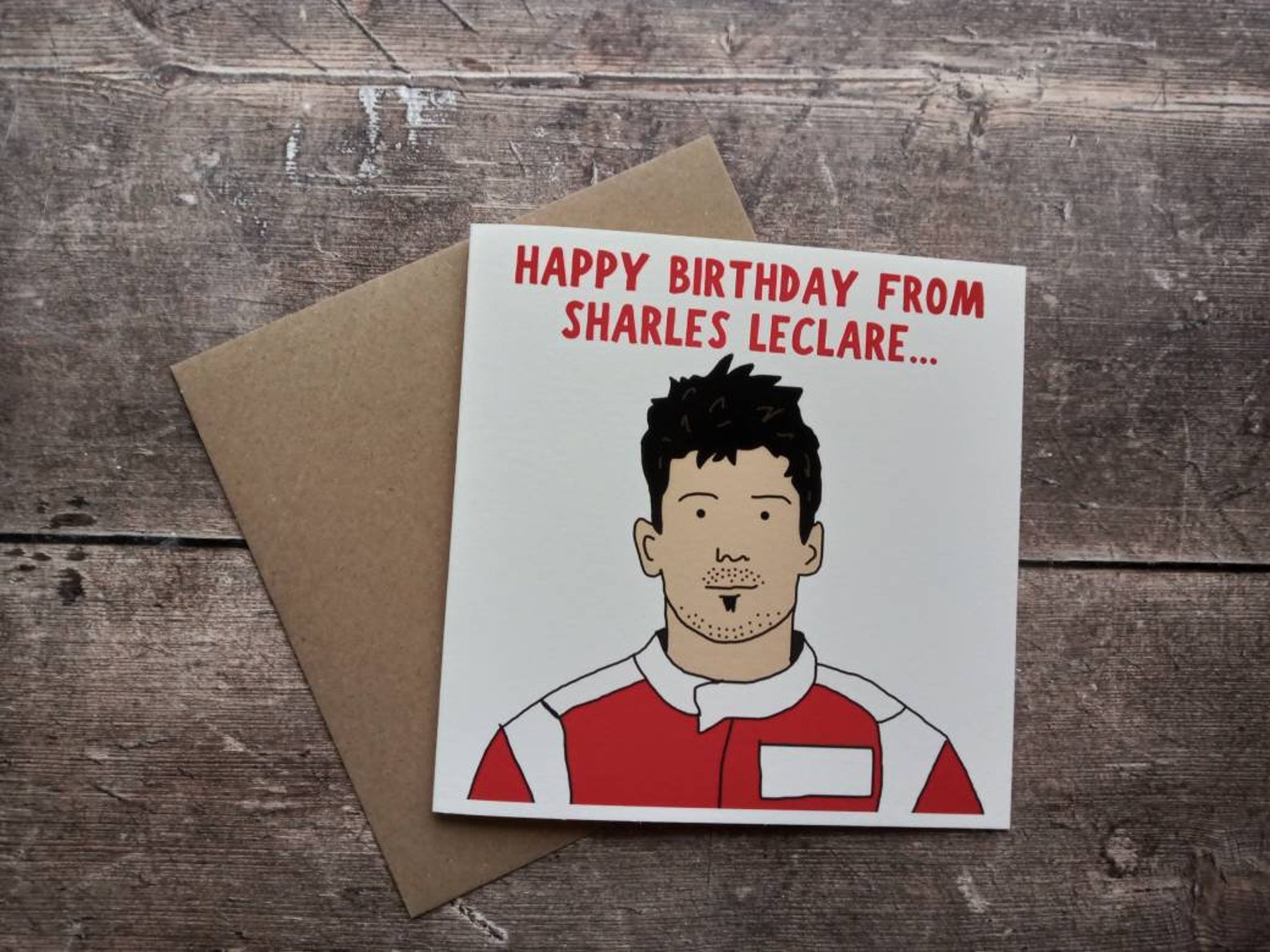Charles Leclerc F1 Birthday Ferrari Occasion Greetings Card | Etsy