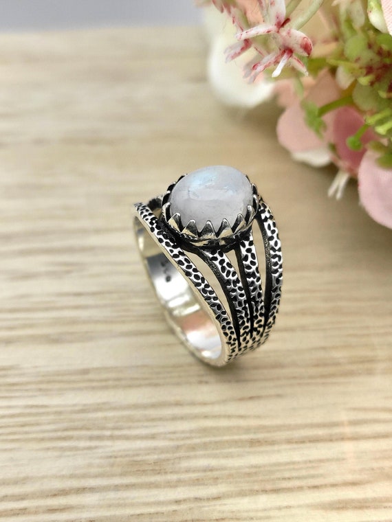 oval moonstone ring, moonstone ring, large moonstone ring, moonstone for  sale, mens moonstone ring, where to buy moonstone – CLARA