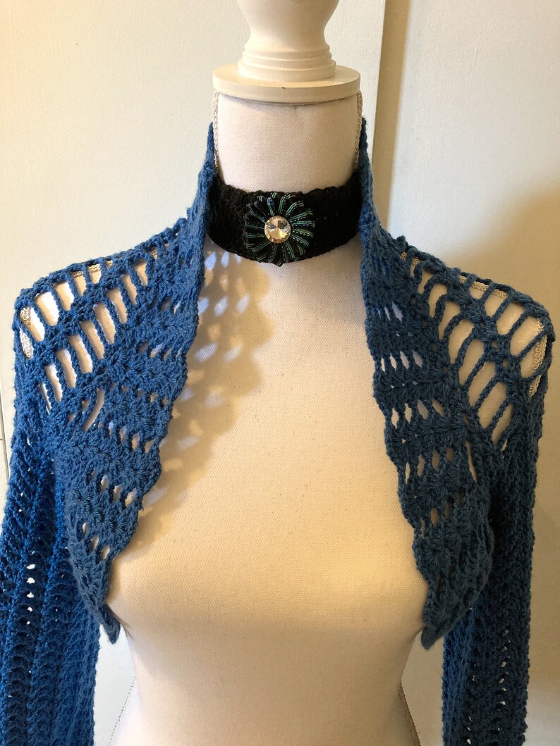 Knit Long Sleeve Bolero Shrug Scarf Choker / Winter Etsy